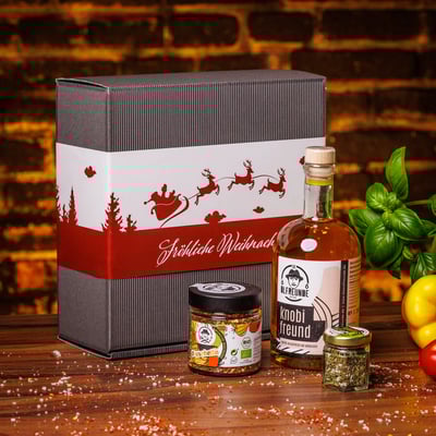 Santa Clause Christmas box (1x garlic oil + 1x spice mix + 1x herb salt)